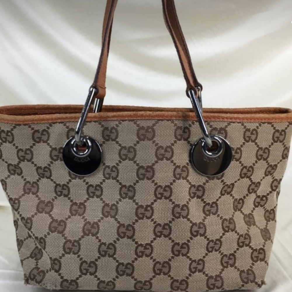 Vintage Gucci Brown GG Canvas Shoulder Bag - Picture 9 of 10